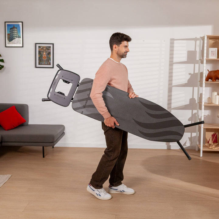 Vileda Total Reflect Ultimate Ironing Board, 100% cotton cover, reflects heat and steam back onto fabrics, adjustable height, XXL base, 183416
