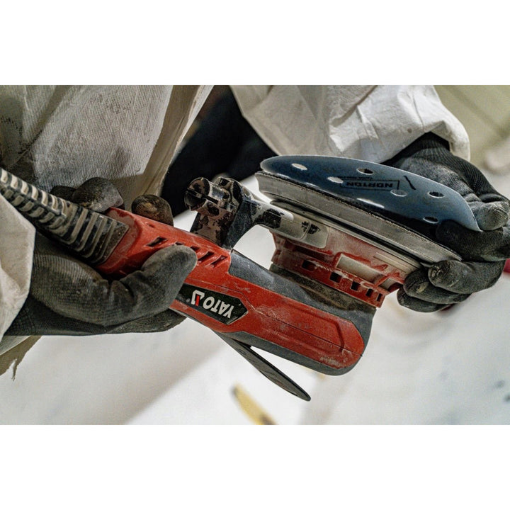 Yato Eccentric Sander, 150 mm, 350 W, speed 4,000–10,000 rpm, 3 m cord length, vacuum cleaner connection available, YT-82206