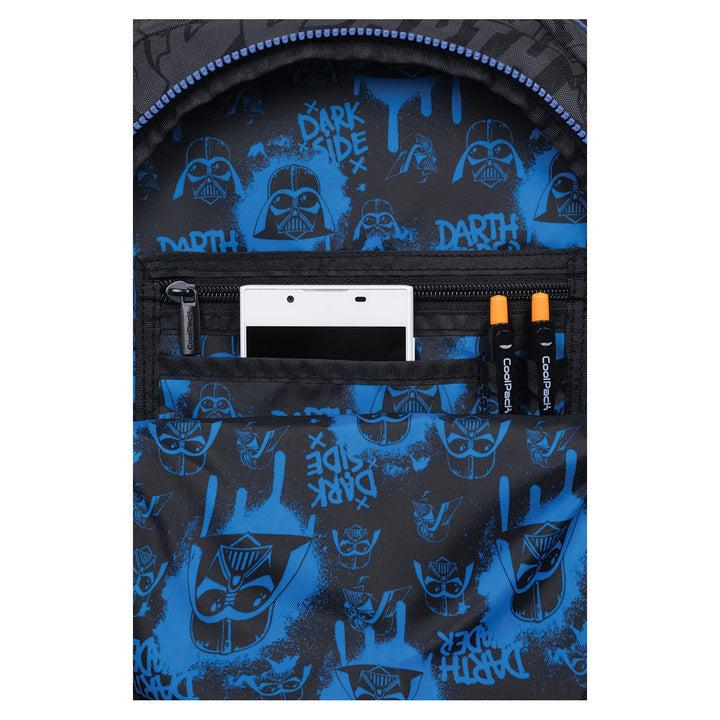 Star Wars Coolpack School Set, Jerry 3-compartment backpack (15") with contoured back and adjustable shoulder straps, and Jumper 3 pencil case with accessories