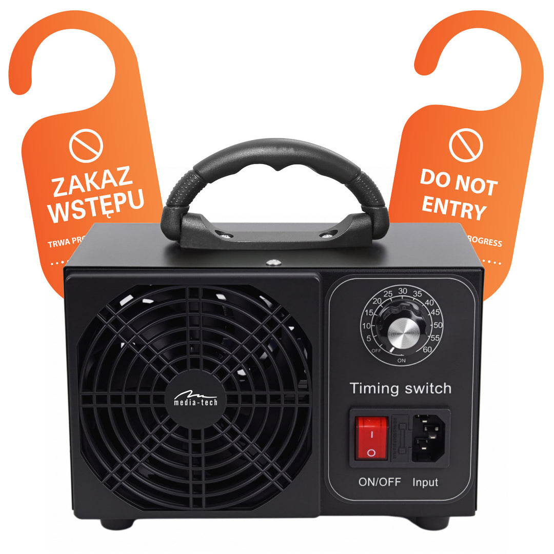 Professional ozone generator for disinfection and air purification, Mediatech, Ozone output: 60,000 mg/h, TIMER, Power: 140W, metal housing