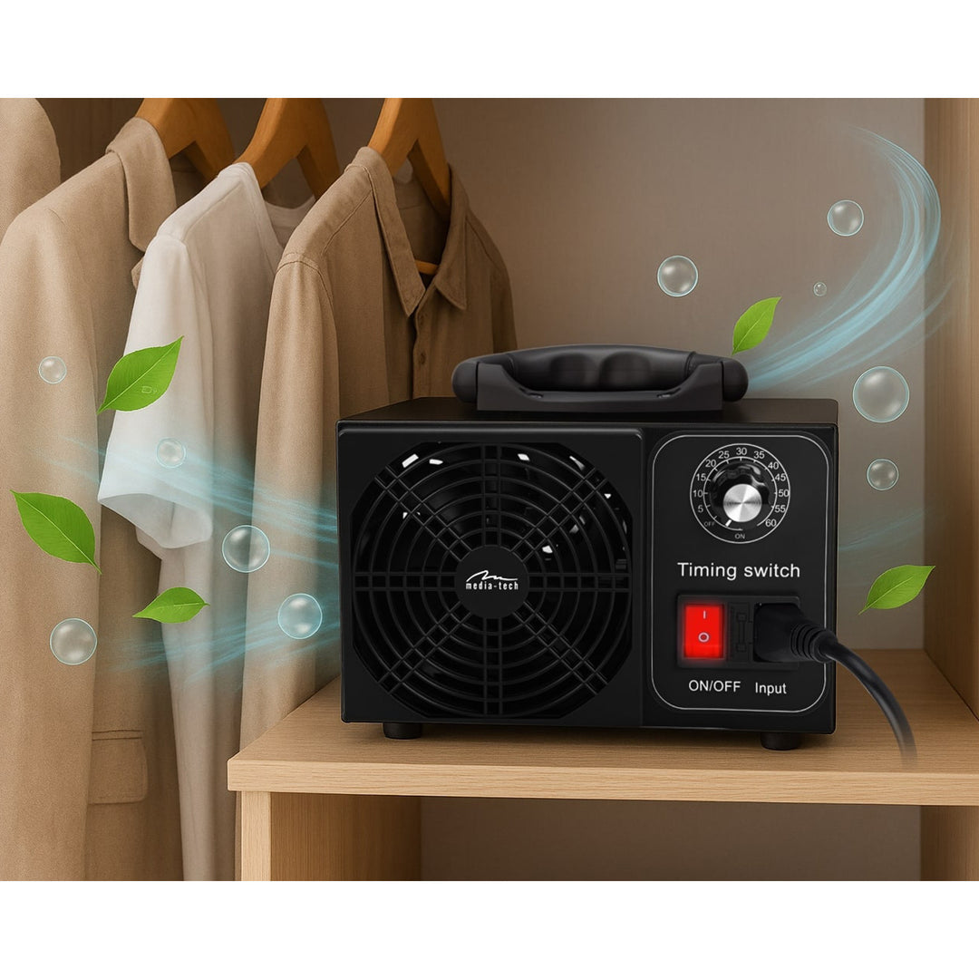 Professional ozone generator for disinfection and air purification, Mediatech, Ozone output: 60,000 mg/h, TIMER, Power: 140W, metal housing