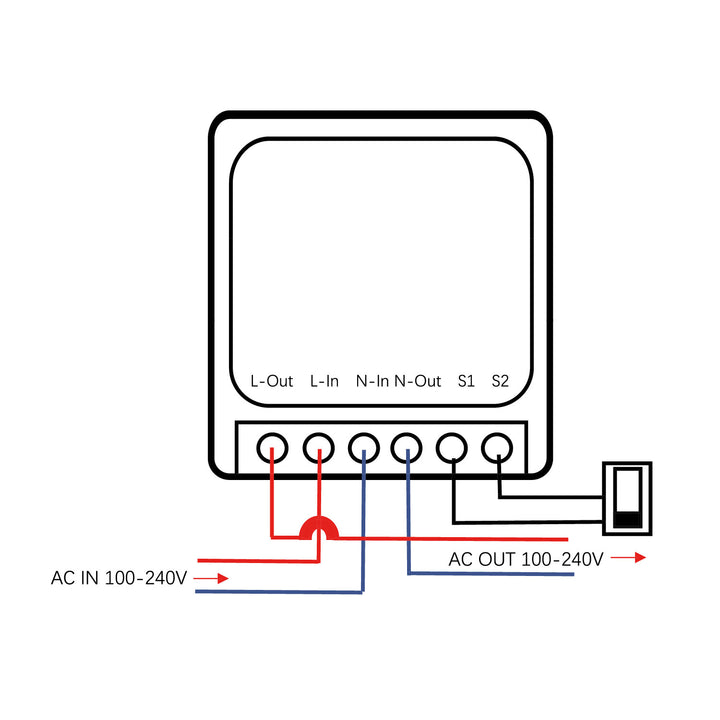 GreenBlue Flush-Mount WiFi Relay, Android/iOS/Alexa/Google Home, 100–240 V AC, 50/60 Hz, max. 16 A, for 150 W LEDs, GB739, 2 pieces