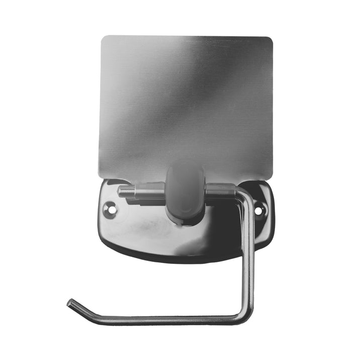 Toilet paper holder with a chrome-plated clip/cover, ABJ