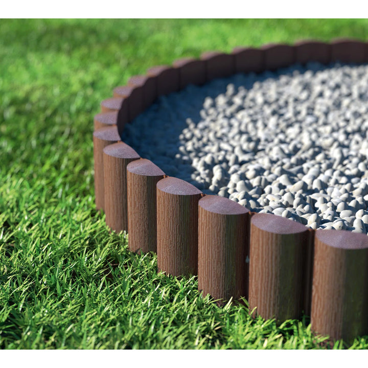 Cellfast Garden Fence, wood-grain finish, frost-resistant, 14.4 m long, brown, 34-031