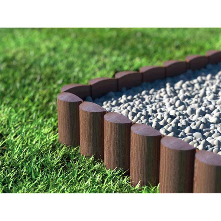 Cellfast Garden Fence, wood-grain finish, frost-resistant, 14.4 m long, brown, 34-031