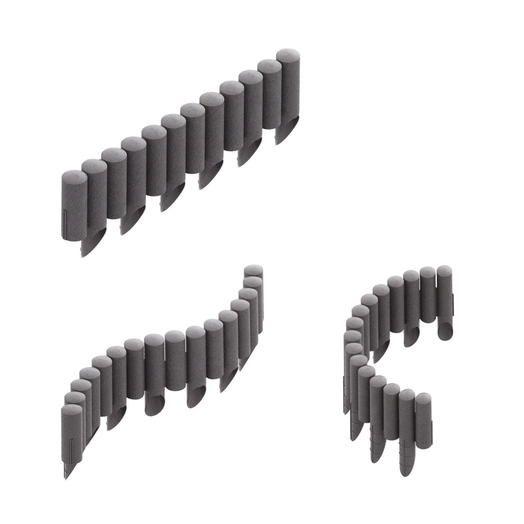 Cellfast Garden Fence, wood-grain finish, frost-resistant, 13.8 m long, graphite color, 34-044