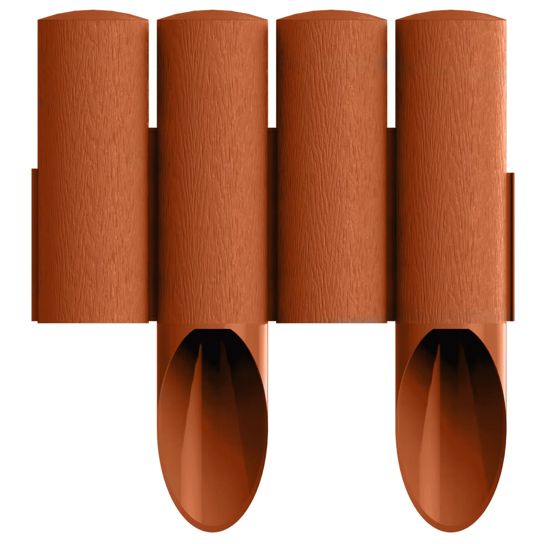 Cellfast Garden Fence, wood-grain finish, frost-resistant, 13.8 m long, brick-red, 34-043