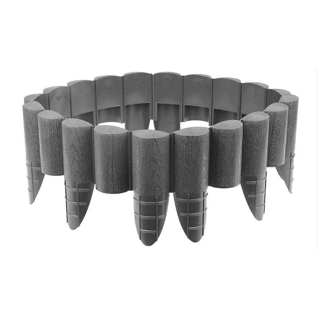 Cellfast Garden Fence, wood-grain finish, frost-resistant, 7.2 m long, graphite color, 34-054