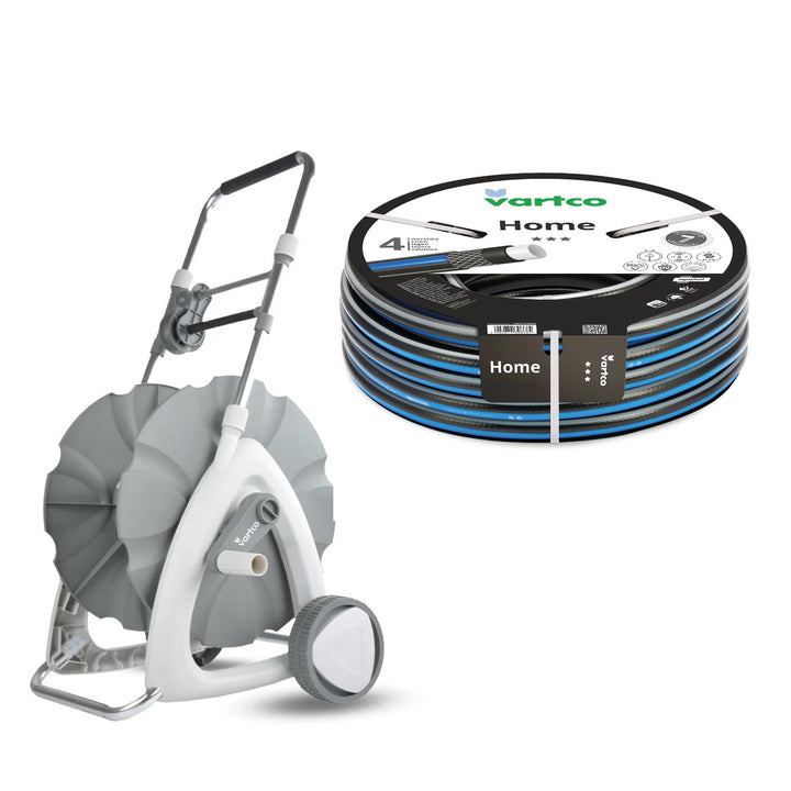 Garden Hose Cart + Vartco Home 1/2" 30m Garden Hose by Agaplast