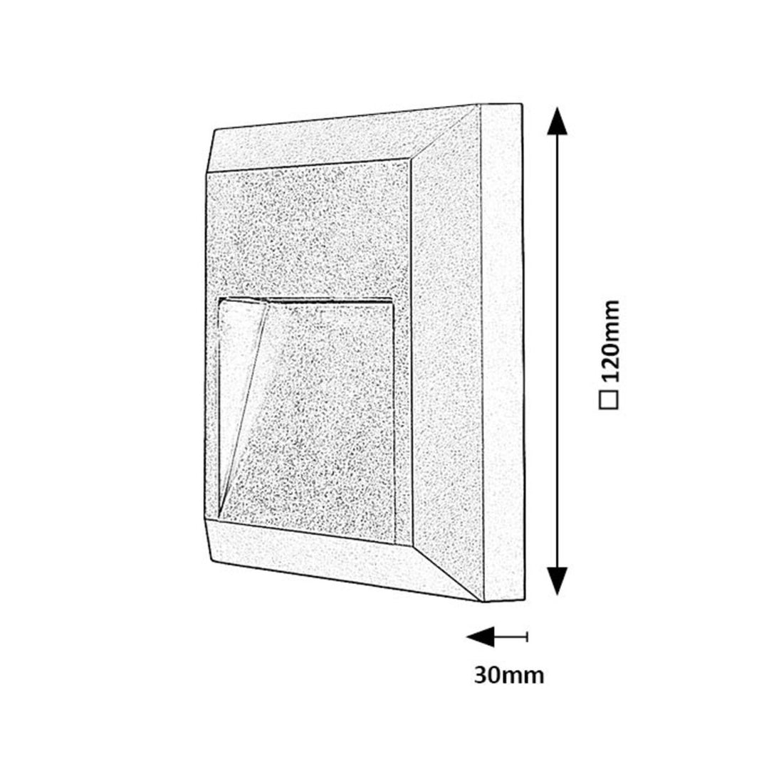 Rabalux Wall Sconce, Outdoor, 4W LED, Anthracite, Trento, 4 pieces