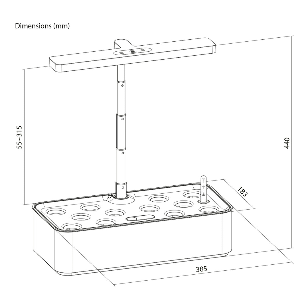 GreenBlue Smart Indoor Plant Growing System, SMART Pot, 4L capacity, 220–240 V AC, 50/60 Hz, 0.4 A, GB133 + accessory kit