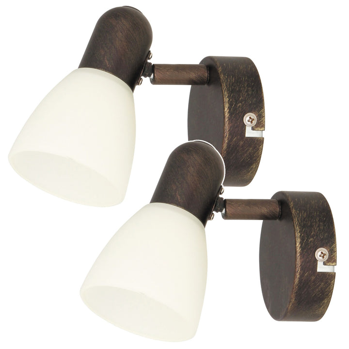 Soma E14 Spot Lamp, max. 40W, Antique Brown 6591, 2 pieces