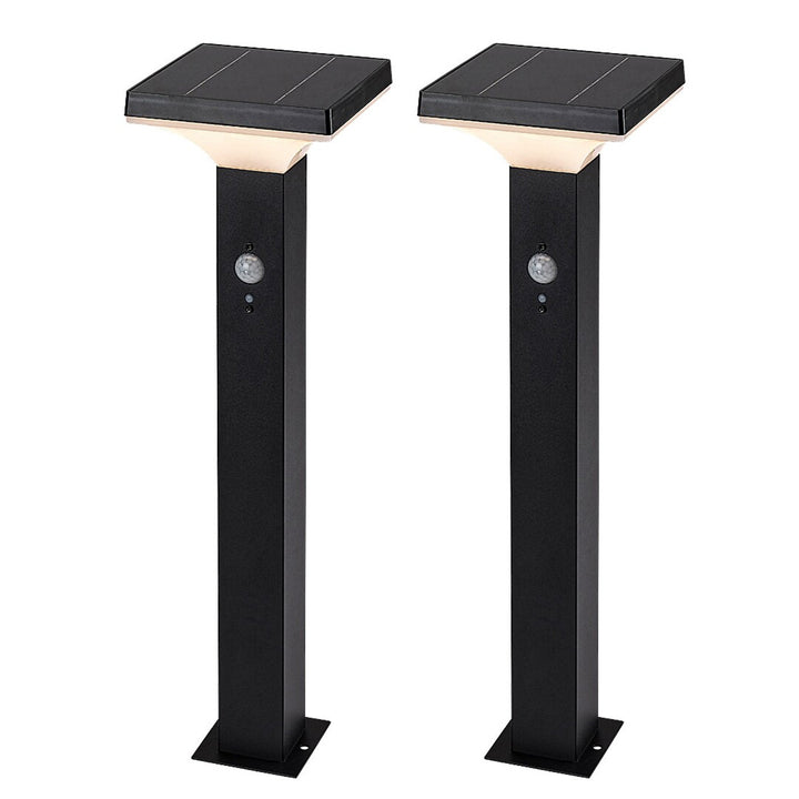Rabalux Outdoor Solar Floor Lamp, 4W LED, IP44, Black, Geleen, 2 pieces