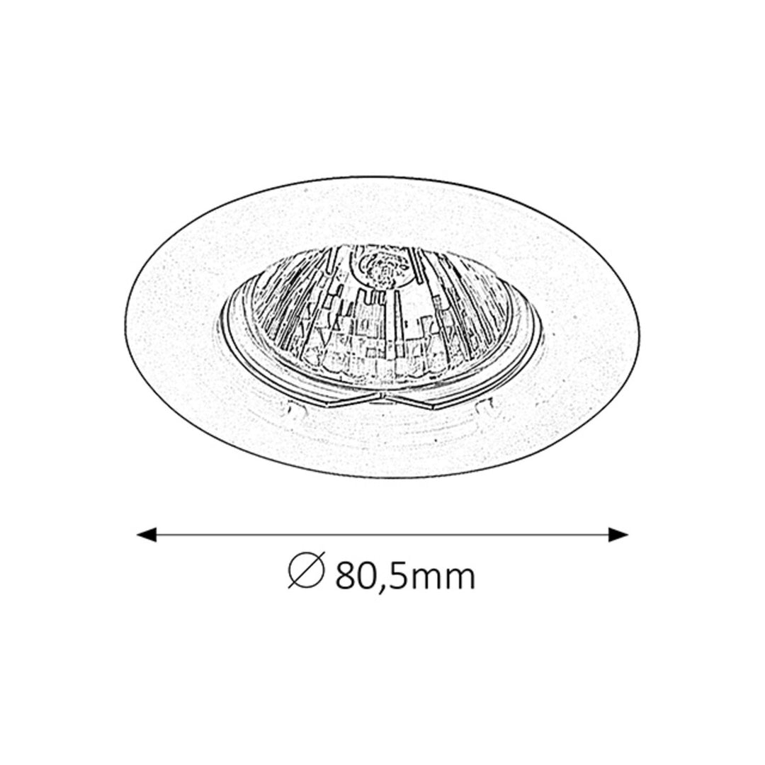 Rabalux Recessed Light Fixture, IP20, Brown, GU5.3, 12V, Spot Relight, 2 pieces