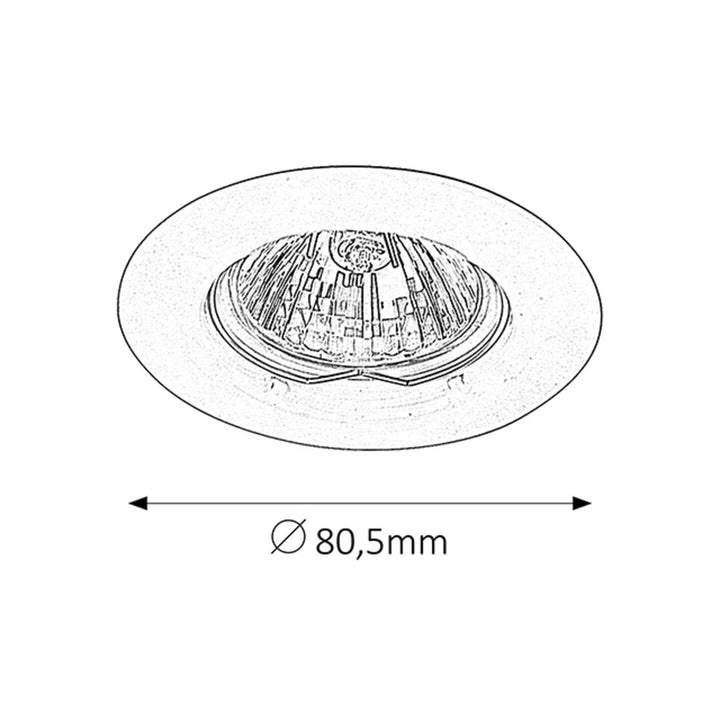 Rabalux Recessed Light Fixture, IP20, Brown, GU5.3, 12V, Spot Relight, 2 pieces