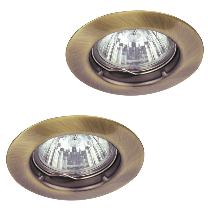 Rabalux Recessed Light Fixture, IP20, Brown, GU5.3, 12V, Spot Relight, 2 pieces