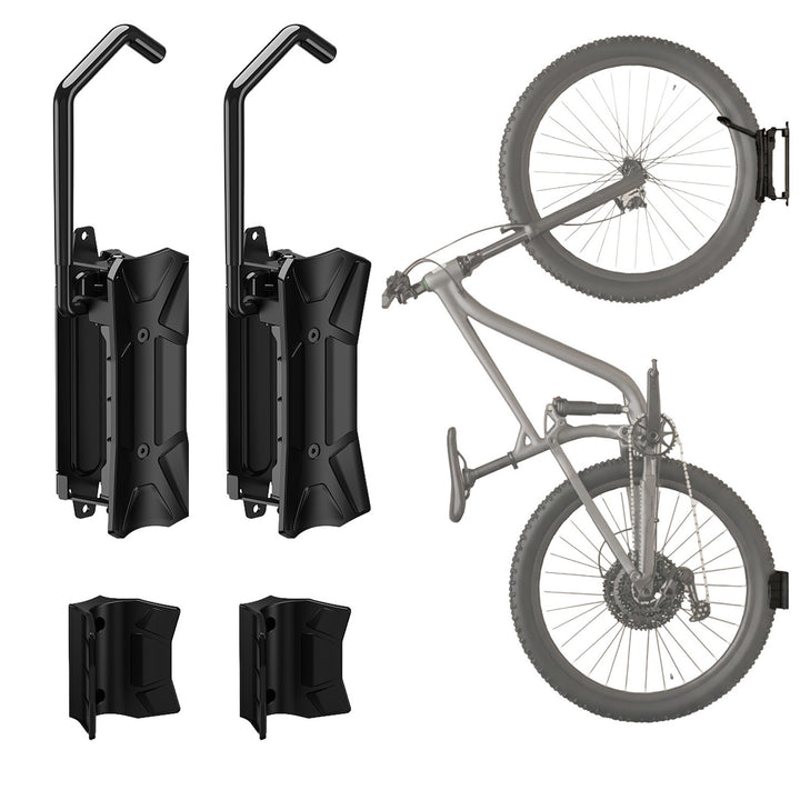 Maclean Wall-Mounted Bike Rack/Hanger, max. load 35 kg, adjustable tilt angle, steel, MC-171, 2 pieces