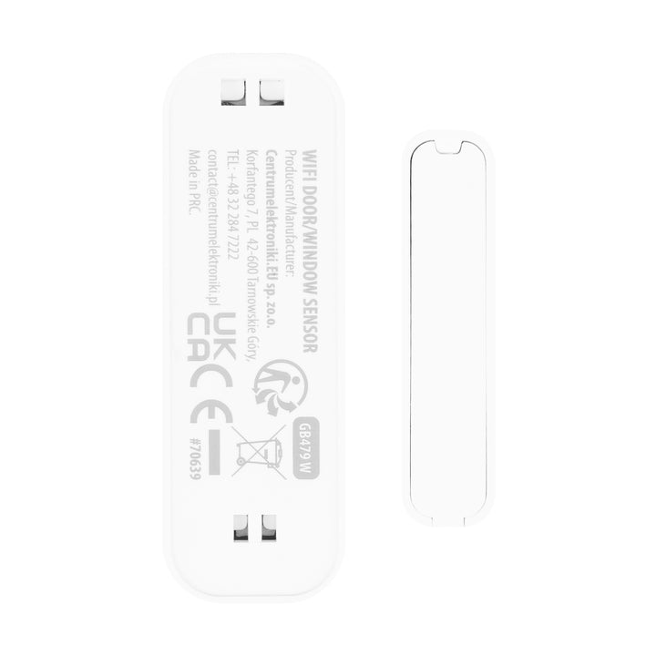 GreenBlue Wireless Reed Switch / WiFi Door/Window Sensor, Android/iOS, 3.0V DC, LR03x2, GB479 W + 2x R-03 LR03 AAA Alkaline Batteries by Varta Industrial 4003