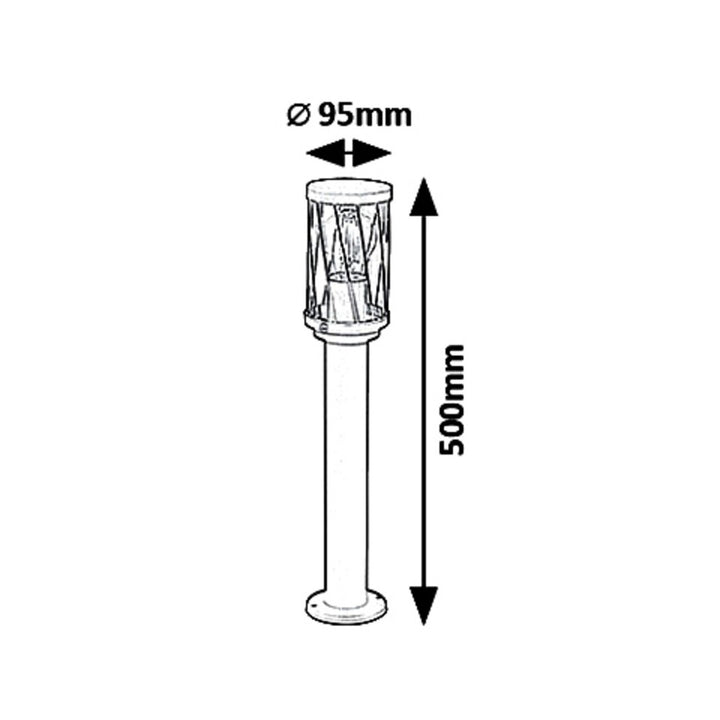 Rabalux Budapest Garden Floor Lamp, IP44, brown, E27 socket, max 40W, 8889