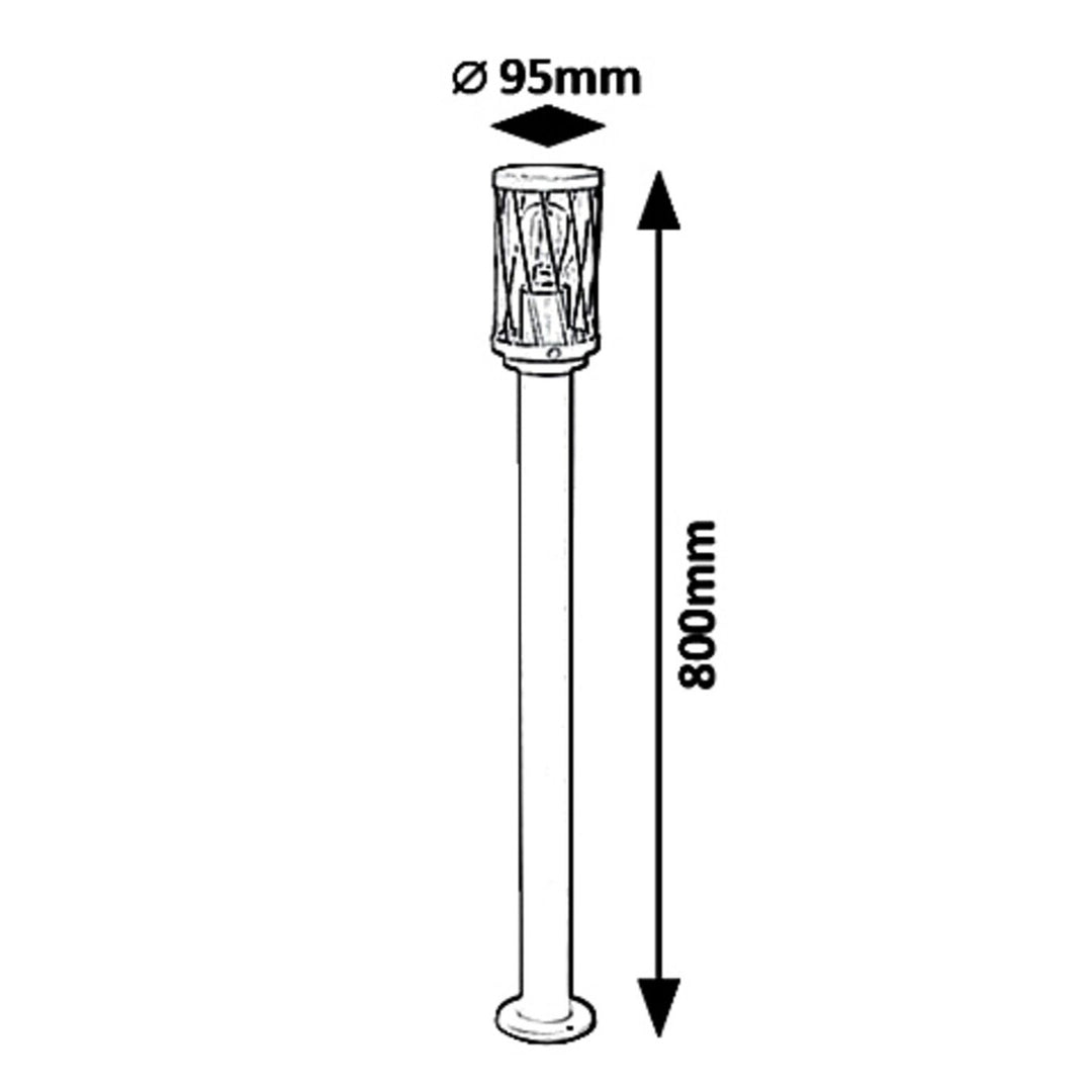 Rabalux Budapest Garden Floor Lamp, IP44, brown, E27 socket, max 40W, 8890