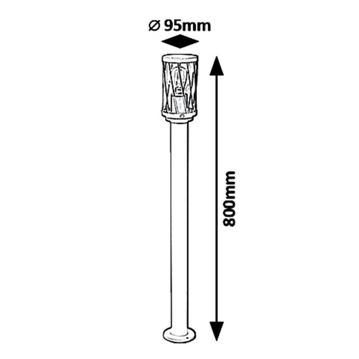 Rabalux Budapest Garden Floor Lamp, IP44, brown, E27 socket, max 40W, 8890