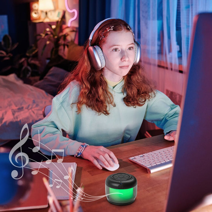 Rabalux Radelia Desk Lamp, Bluetooth Speaker, RGB, Black, IP20, Rechargeable Battery, 76110