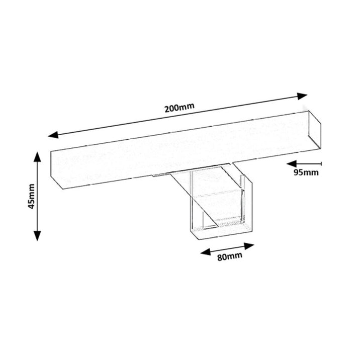Rabalux Oliro LED 4W Chrome IP44 4000 K Bathroom Light, 75047
