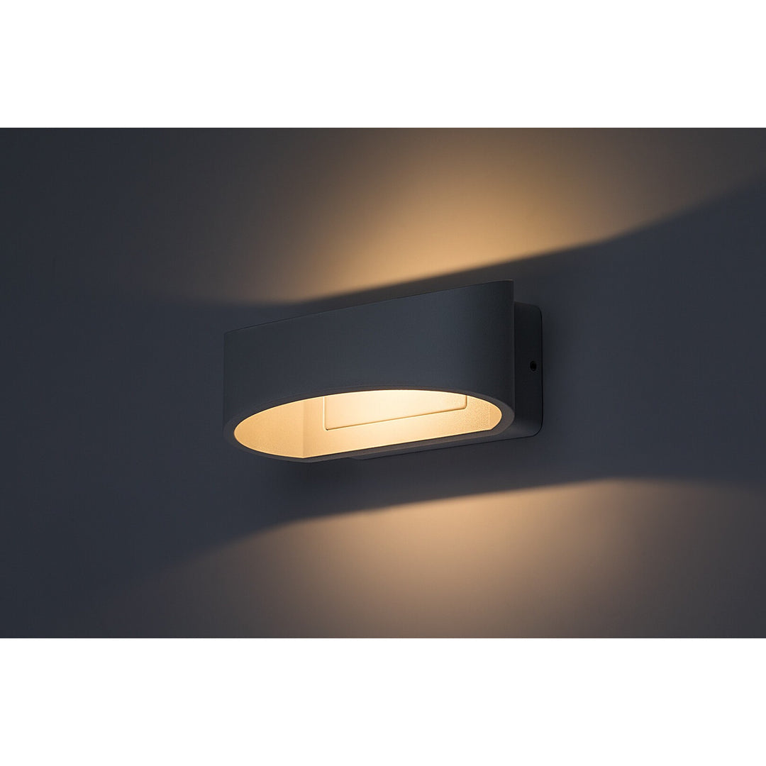 Rabalux Gerla Outdoor Wall Sconce, White, 9W LED, IP54, 3000 K, 77178