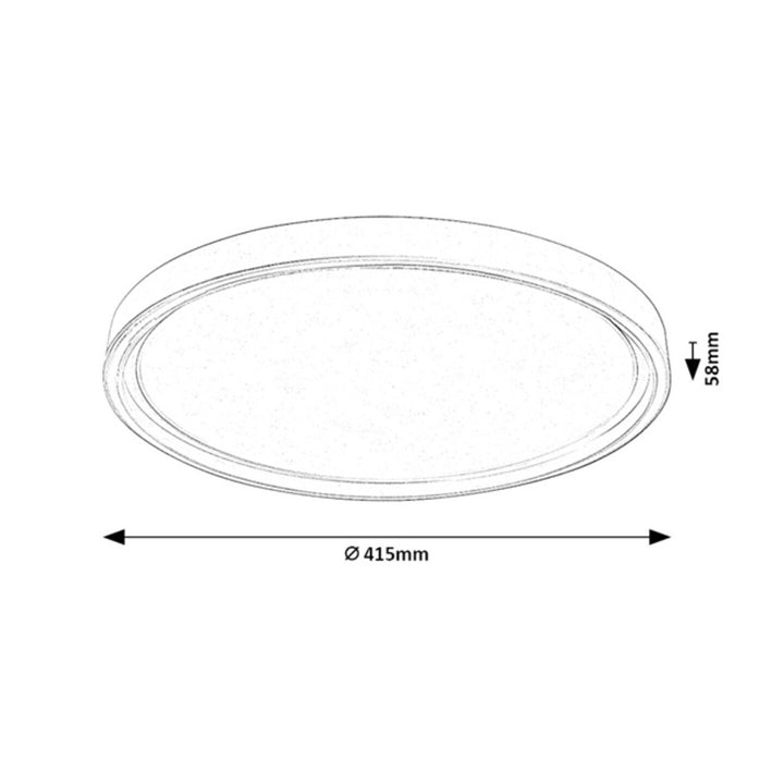 Rabalux Zerina Ceiling Light, 31W, IP40, white, 3000–6500 K, memory function, with remote control, timer function, night light effect, 75086