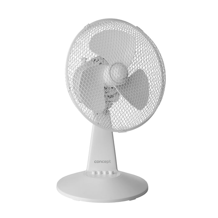 Concept Desk Fan, white, 3 speed settings, oscillation, quiet operation, adjustable tilt, VS5040