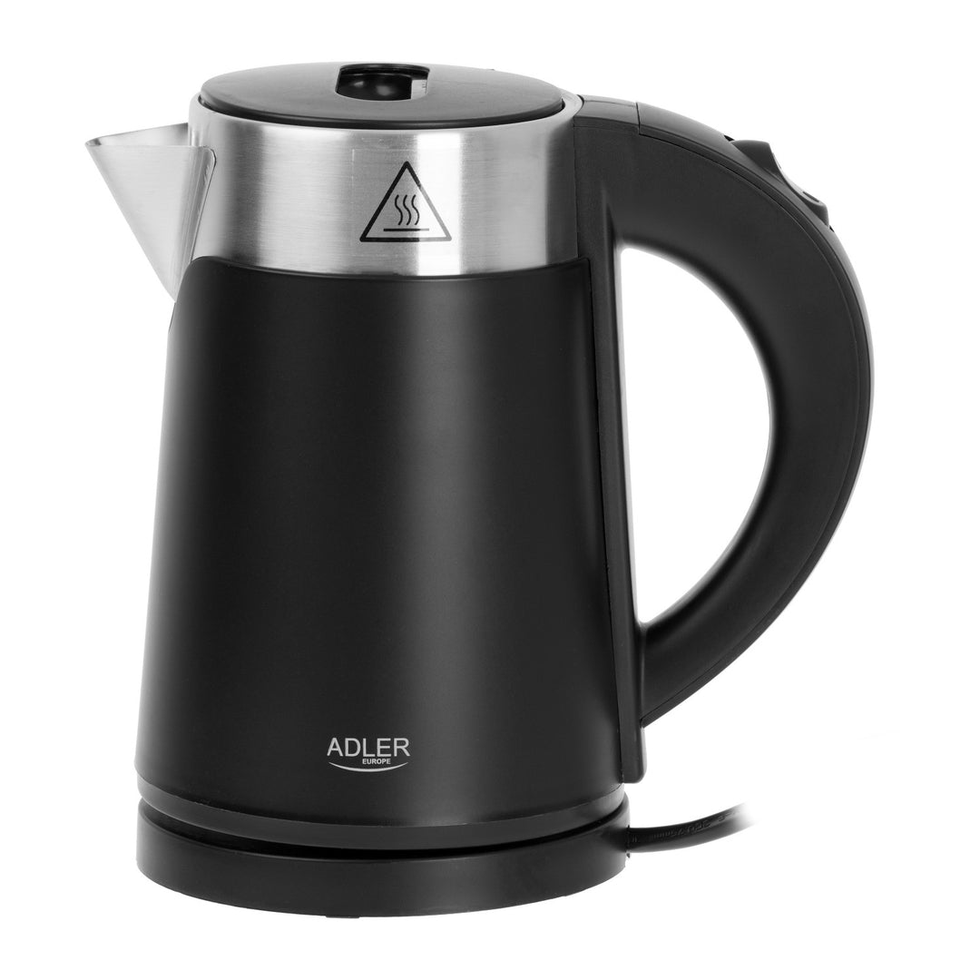 Adler Electric Kettle, Metal, 0.6 L, Quiet, 800 W, Black. AD 1372