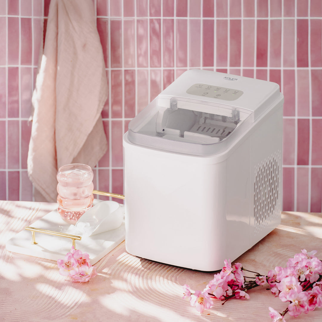 Ice maker, 12 kg/24h, 2 ice cube sizes, cleaning mode, quiet operation, touch panel, AD 8800, Adler