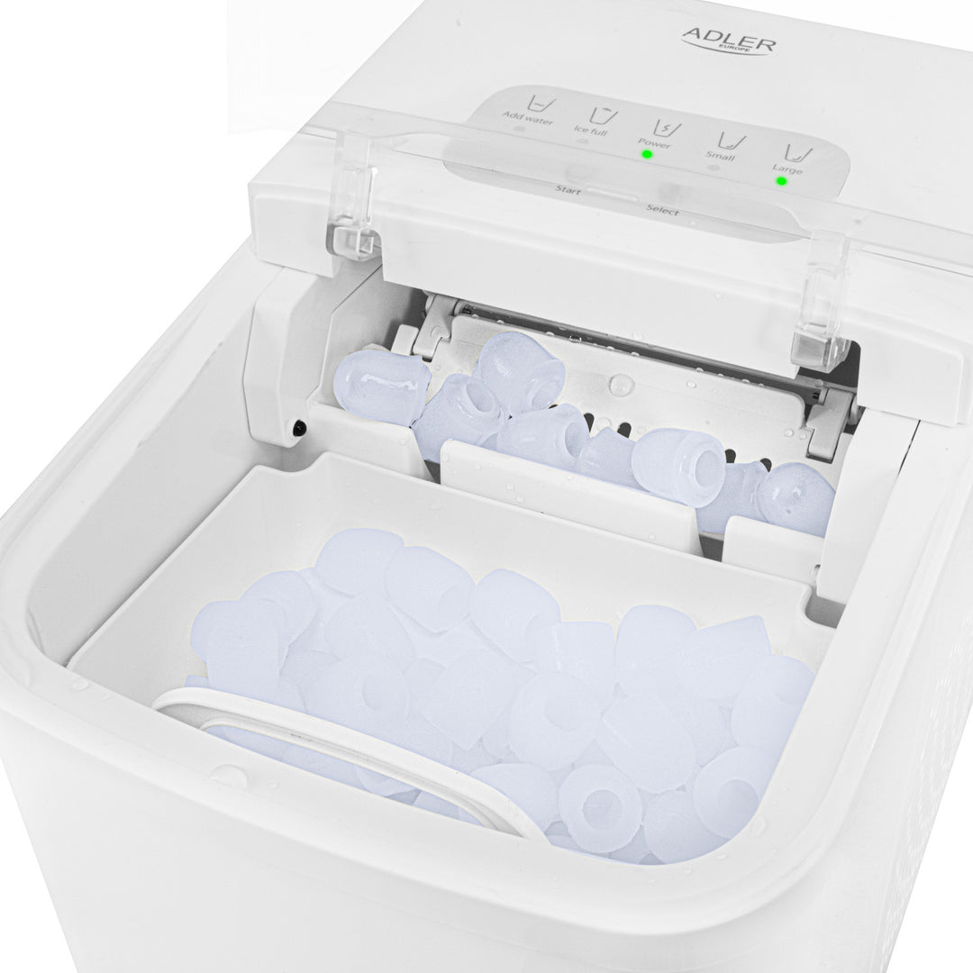 Ice maker, 12 kg/24h, 2 ice cube sizes, cleaning mode, quiet operation, touch panel, AD 8800, Adler