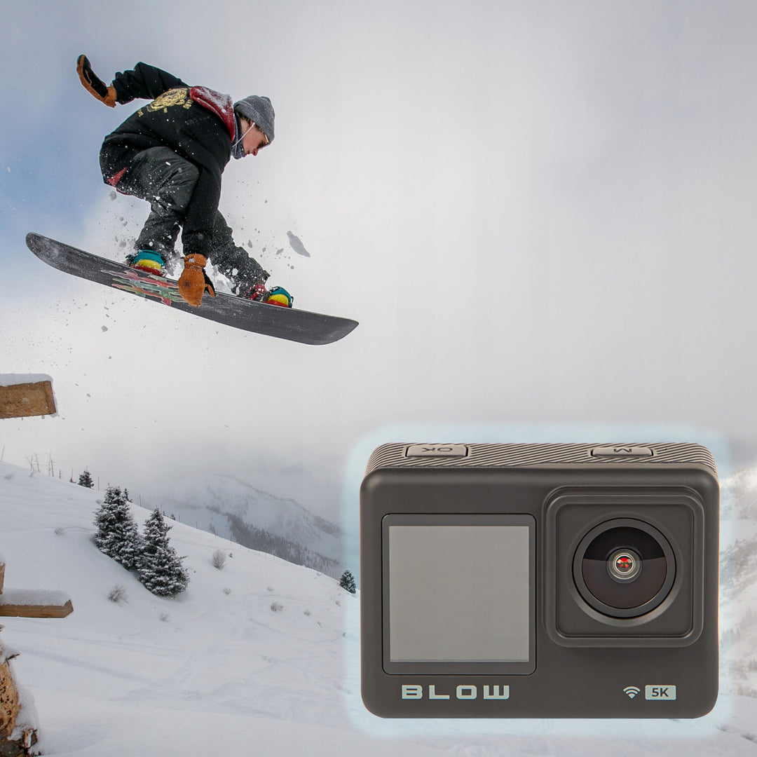 Pro4U 5K Blow Action Camera, 5K Ultra HD quality, 20 megapixels, 160° wide-angle lens, waterproof, remote control, 78-568#