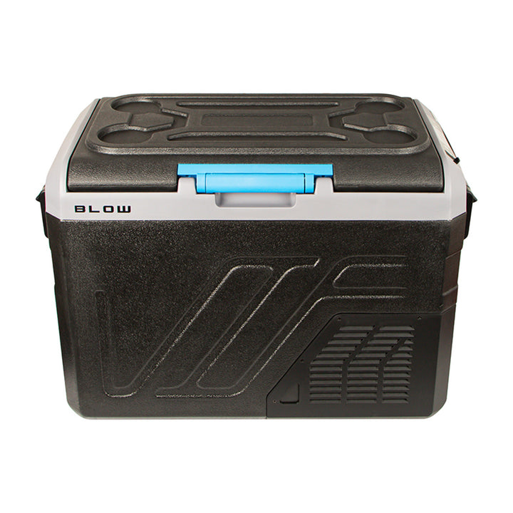 Blow Compressor-Powered Car Cooler, 35L capacity, touchscreen control panel, 12V, 24V, and 230V, USB-C port, 44-208#
