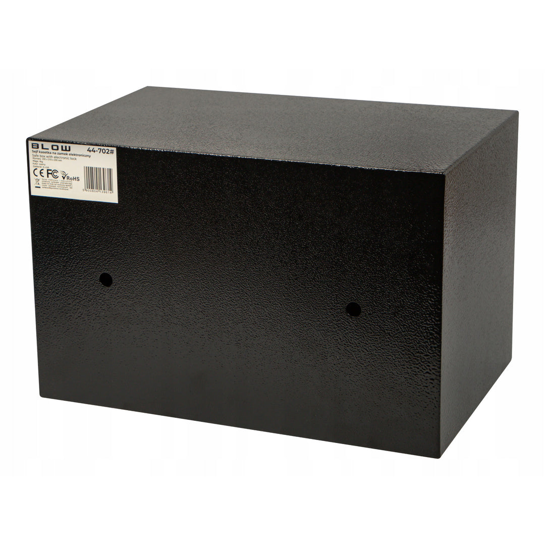 Blow electronic lock safe, dimensions 31x20x20 cm, key and combination lock, 44-702