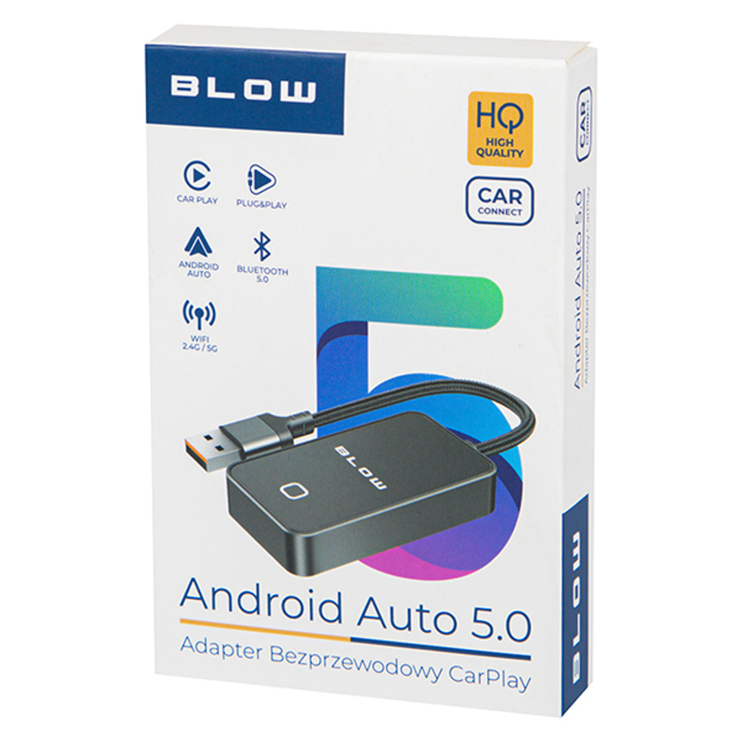 Blow Universal CarPlay/Android Auto Adapter, Bluetooth 5.0, 0.75W Power Consumption, Plug & Play, 78-429
