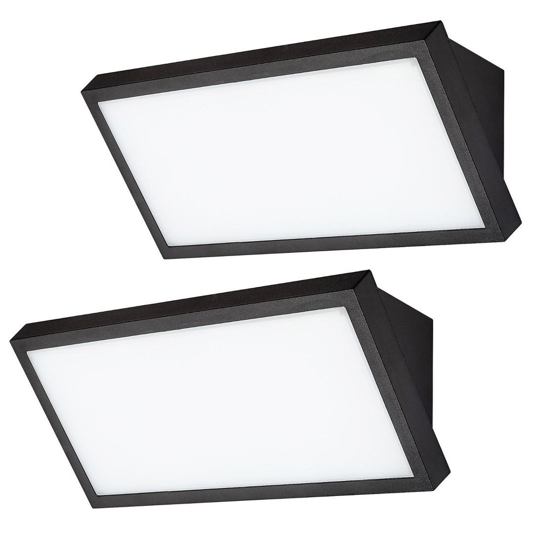 Rabalux Rapla2 LED 18W Light, Black, IP65, Energy Efficiency Class F, Color Temperature Adjustment: 2700, 4000, 6500 K, 77150, 2 pieces
