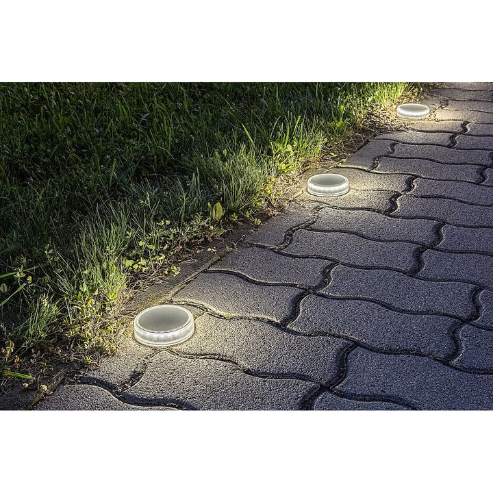 Trillo 0.3W LED Solar Light, twilight sensor, clear, IP65, K 4000, 77175, 2 pieces