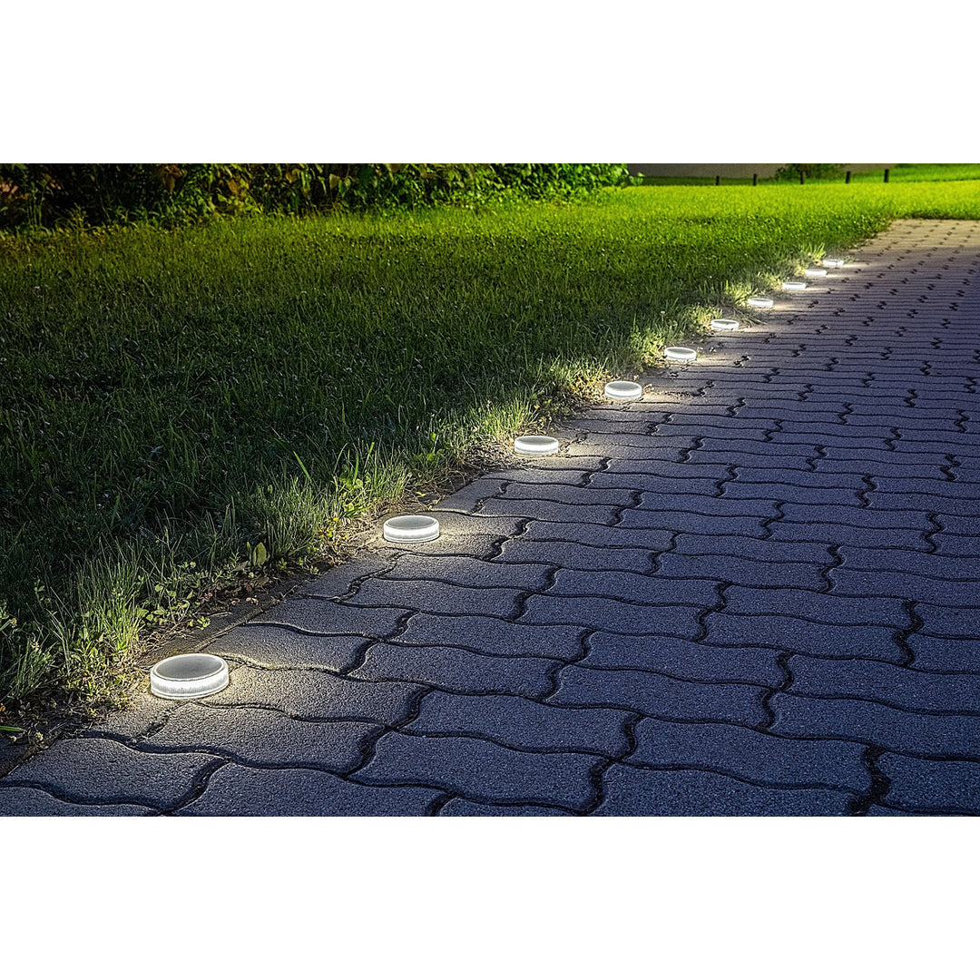 Trillo 0.3W LED Solar Light, twilight sensor, clear, IP65, K 4000, 77175, 4 pieces