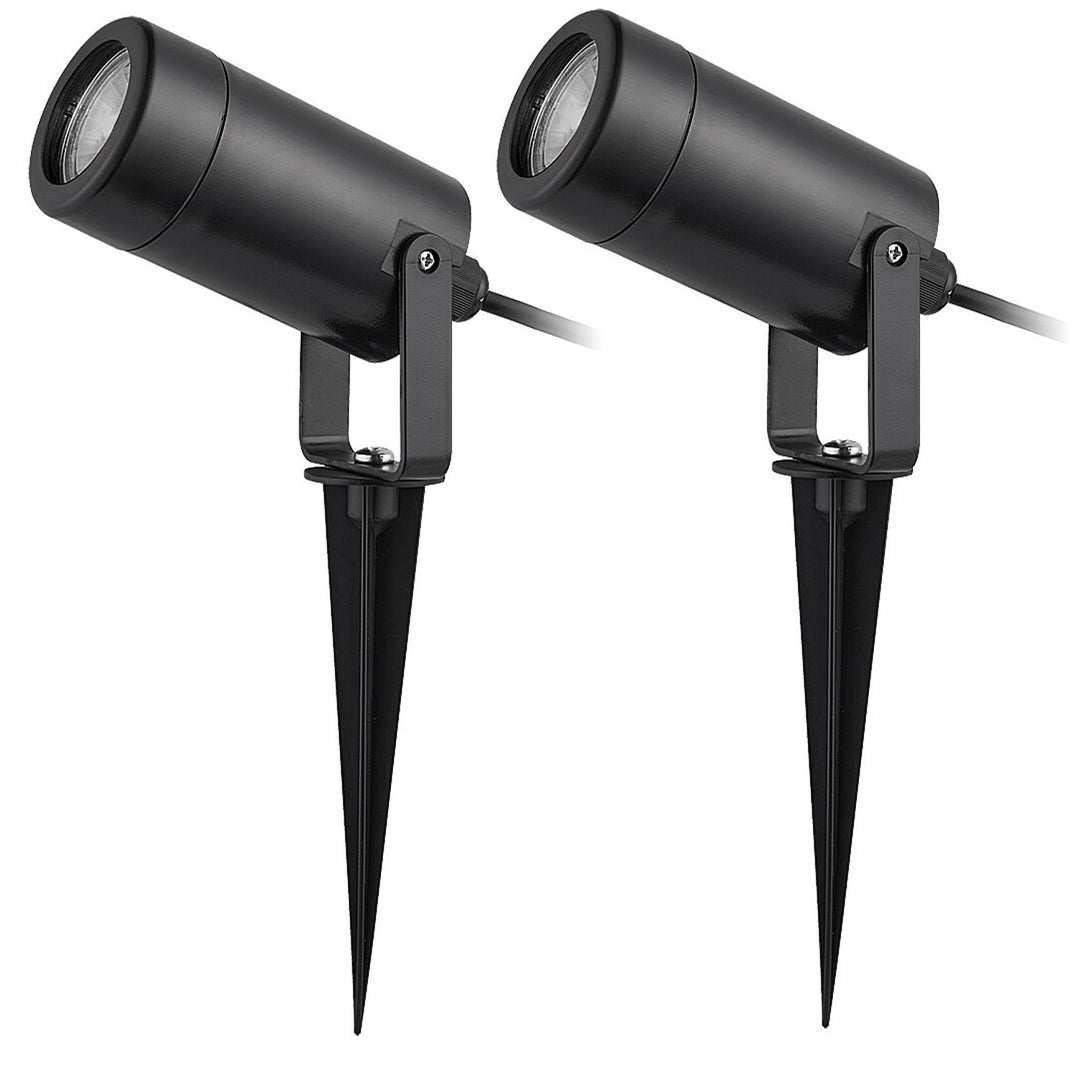 Rabalux Krobia Floor Lamp, IP65, black, GU10 base, max 4W, 7814, 2 pieces