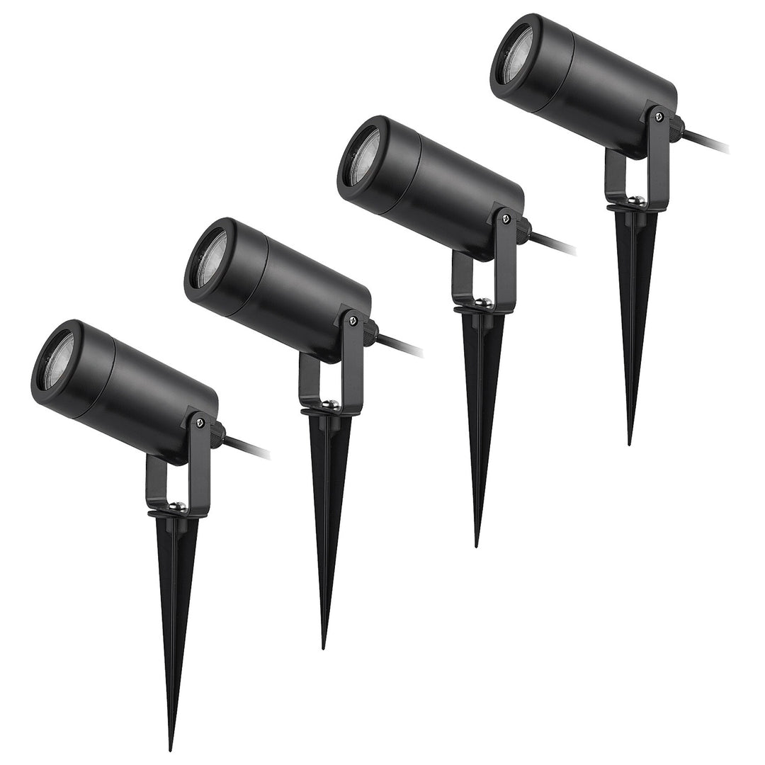 Rabalux Krobia Floor Lamp, IP65, black, GU10 base, max 4W, 7814, 4 pieces
