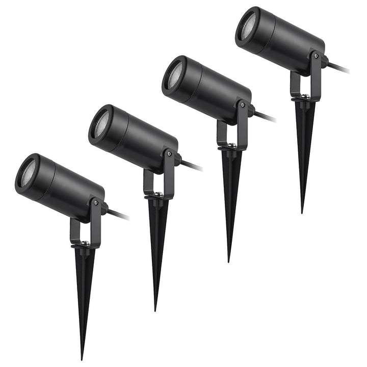 Rabalux Krobia Floor Lamp, IP65, black, GU10 base, max 4W, 7814, 4 pieces