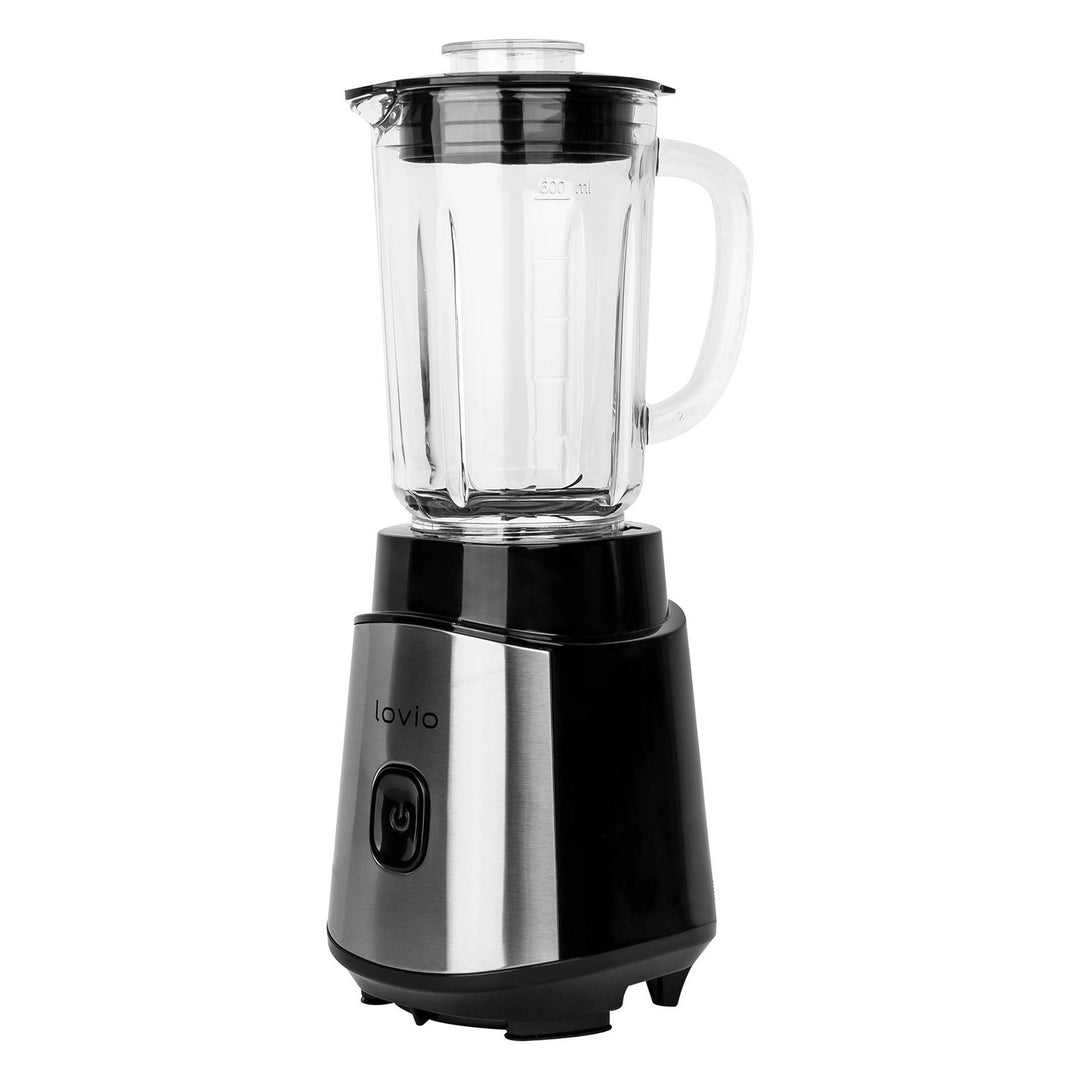 LOVIO LVJBL001 Blender with Glass Jar, 500W, 600ml Glass Jar, 3 Bottles