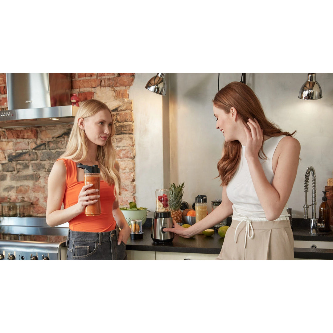 LOVIO LVJBL001 Blender with Glass Jar, 500W, 600ml Glass Jar, 3 Bottles
