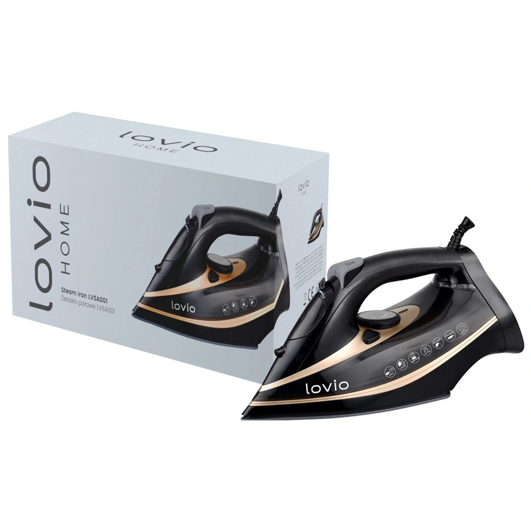 LOVIO LVSA001 Handheld Steam Iron with Ceramic Soleplate