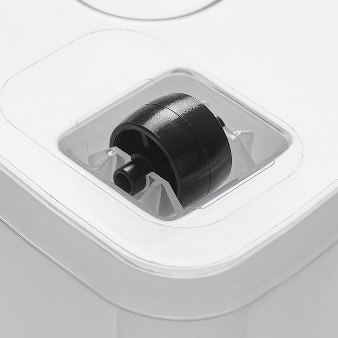 Moxom SimpleStore container, 60L capacity, clear, snap-on lid, with casters, BPA-free, 04-0081