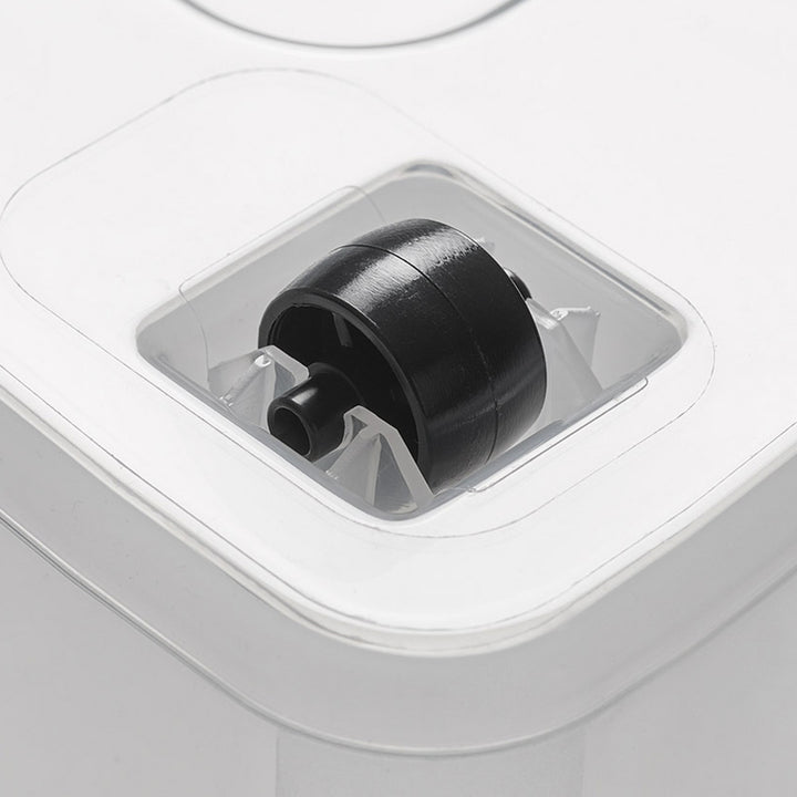 Moxom SimpleStore container, 40L capacity, transparent, snap-on lid, with casters, BPA-free, 04-0076