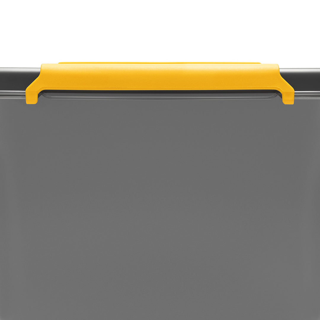 Moxom SolidStore container, 80L capacity, gray, snap-on lid, with wheels, BPA-free, 04-0217