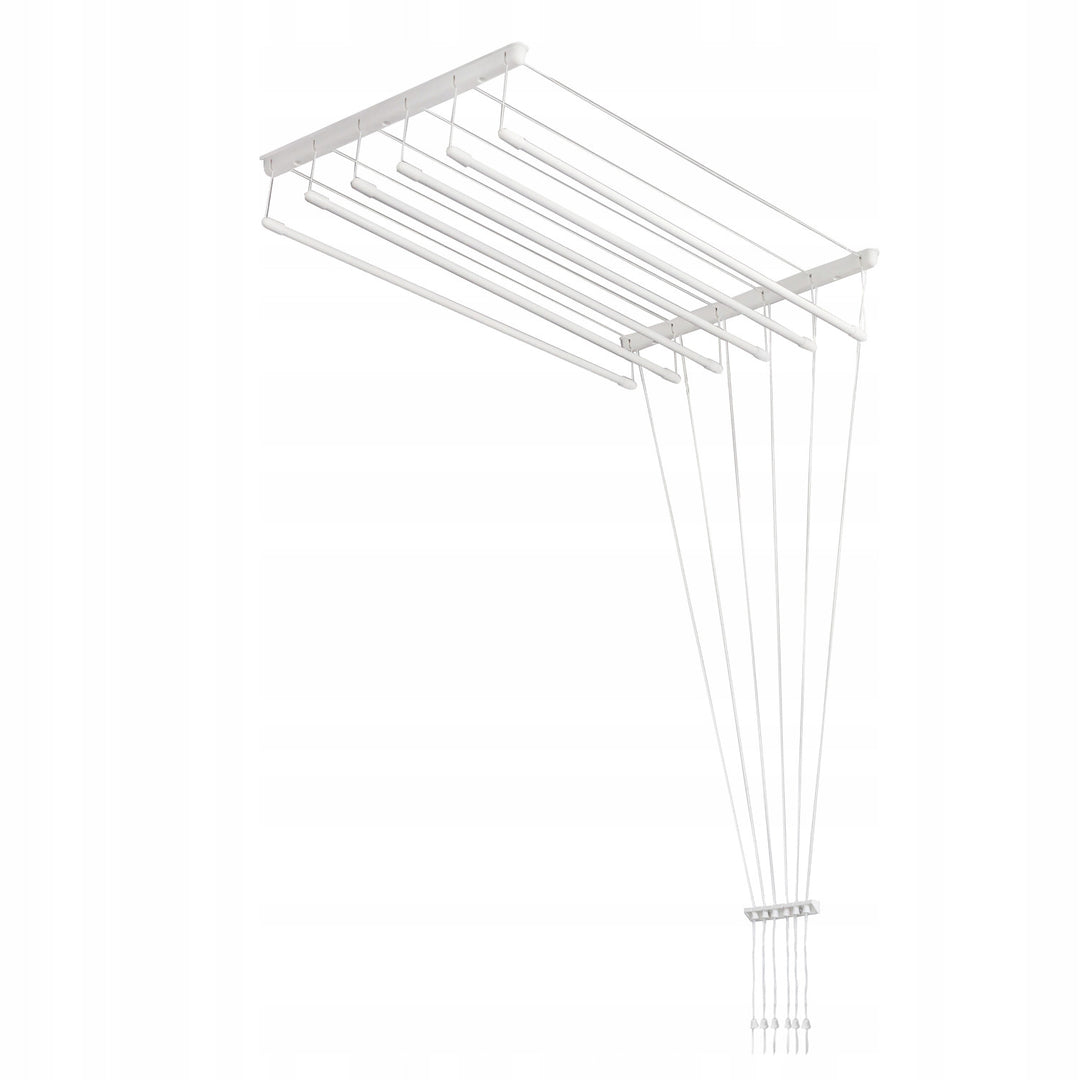 Ceiling-mounted clothes drying rack with 6 rods, 140 cm, drying area 8.4 m, Sepio